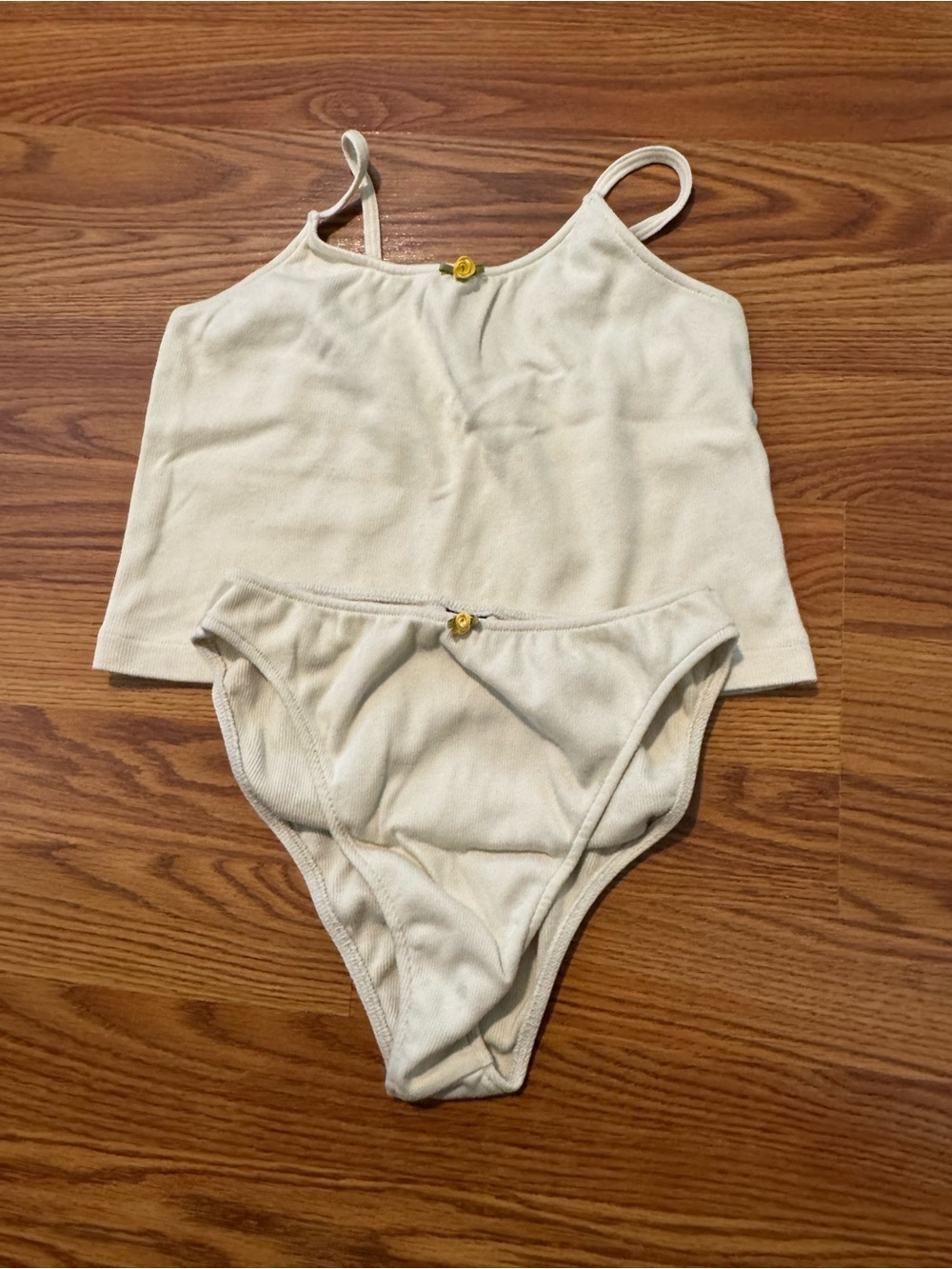 Cream Two-Piece intimate Set - Soft Cotton-look